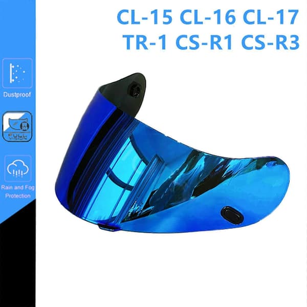Motorcycle Helmet Visor for HJC CS-15 with Clear Replacement Visor Electroplate Silver Electroplat Silver