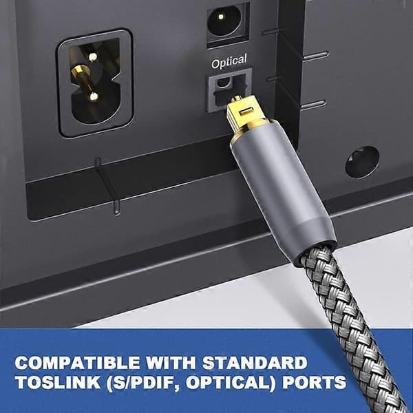 15m Toslink Gold Plated Optical Cable Digital Optical Audio Cable Strain Relief Fiber Optic Line