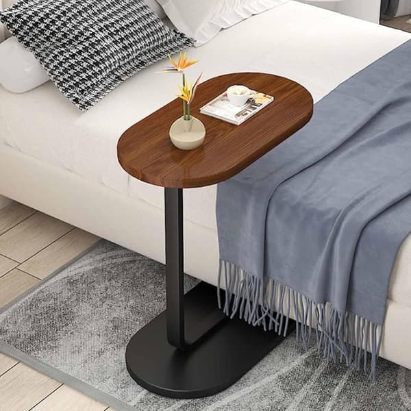 C-formet sidebord og sofabord – lille træbord, der glider under sofa og seng