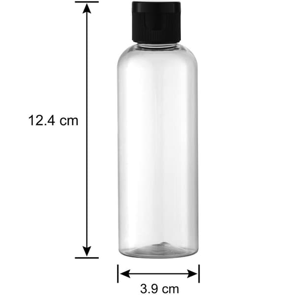 Empty Travel Bottles, Clear Recyclable Plastic Leak-Proof 100ml TSA Approved Squeeze Bottles for Cosmetics, Portable, Flip-Lock, Refillable