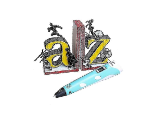 Scrib3d P1 3D-printerpen med display - Inkluderer 3D-pen, 3 startfarver PLA-filament, Stencil_way Dxldv