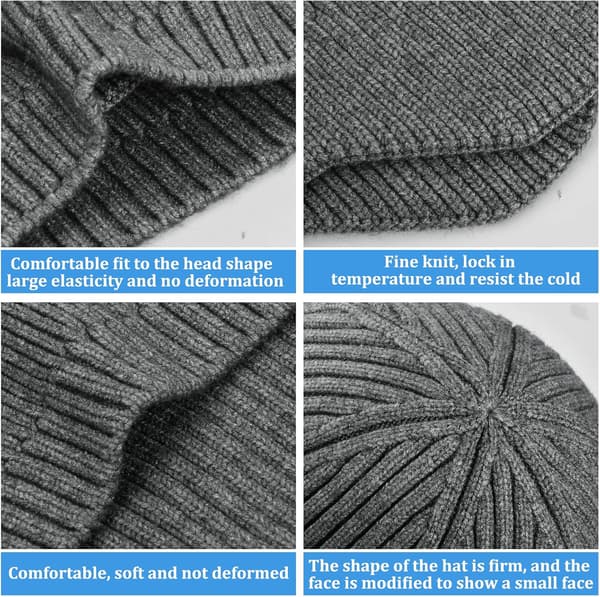 Women's Winter Hat, Men's Beanie, Knitted Hat with Earflaps