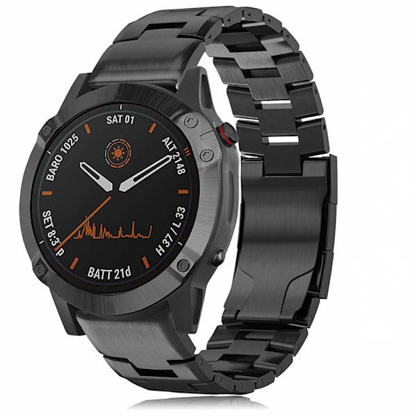 Garmin Quick Release Urrem - 22mm Sort Titanium