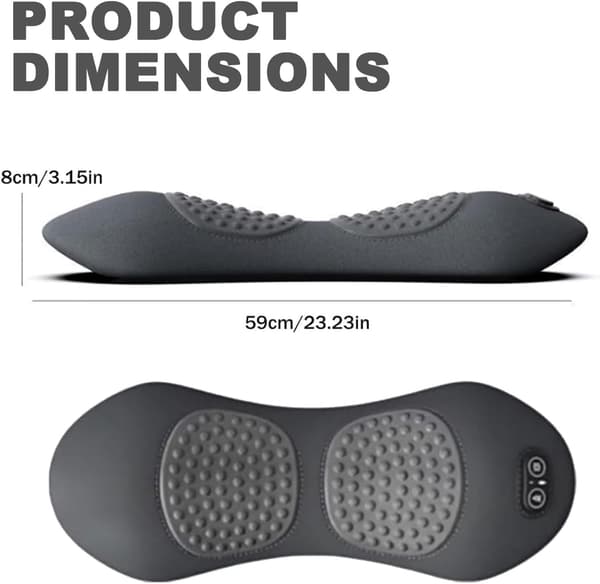 3-in-1 Back Therapy, Back Massage, Sciatica Massage with Traction Lift, Stretcher Portable Deep Tissue Vibration for Neck Shoulder Backs (Grey)