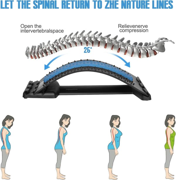 Back Massager, Relieves Lower and Upper Back Pain