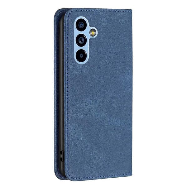 Magnetic RFID-Blocking Anti-theft Leather Case for Samsung Galaxy A54 5G [DB] Blue