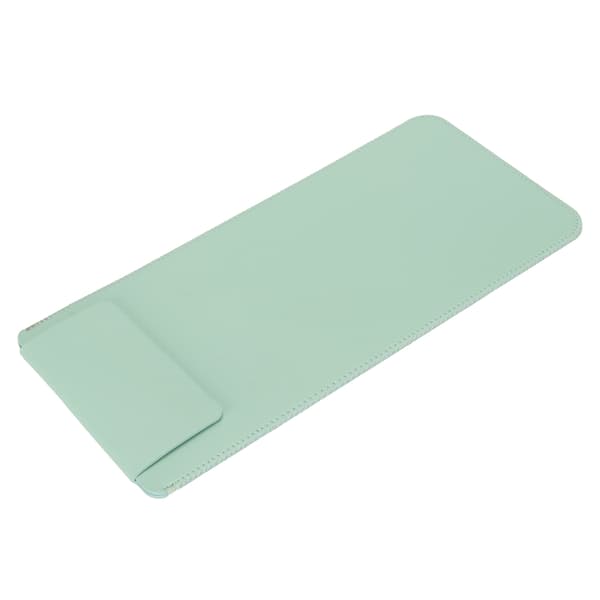 Wireless Keyboard Case PU Leather Portable Shockproof 30x14x1cm Protective Cover for Magic Keyboard 2 (Green Blue)