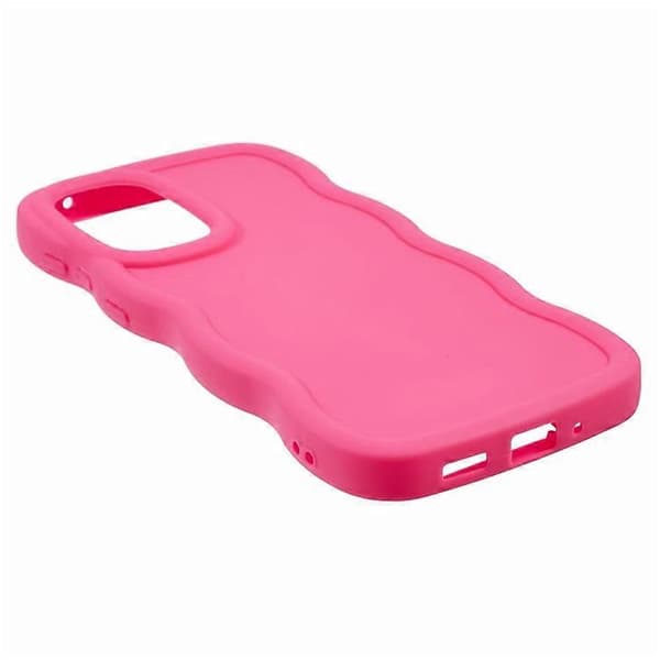 Compatible Case for Samsung Galaxy A16 4G / 5G TPU Protective Phone Case Unique Wavy Frame Pink Pink