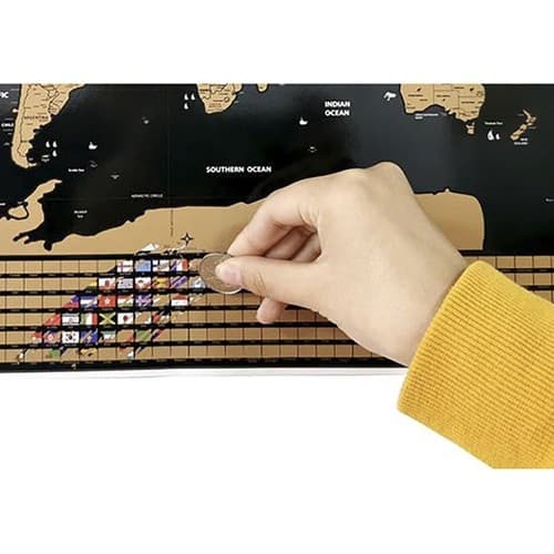 Kort med skrabelag / Scratch Map / Verdenskort – 82 x 59 cm