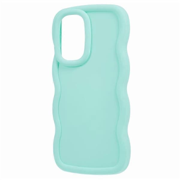 Compatible Case for Samsung Galaxy A16 4G / 5G TPU Protective Phone Case Unique Wavy Frame LightGreen LightGreen