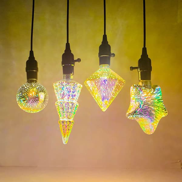 Värikäs luova ST64 3D ilotulituslamppu LED kolmiulotteinen väri