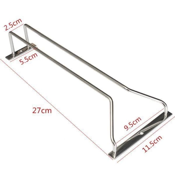 TEMPSA 28CM rustfritt stål glassholder oppbevaringsstativ for vinglass vinstativ [DB]