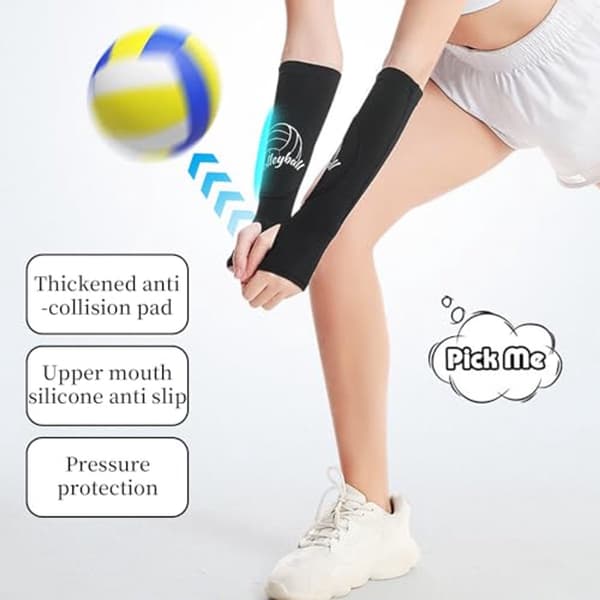 Volleyball Arm Guards for Kids - Forearm Compression Sleeves and Arm Warmers - High Quality - Practical Design_yu