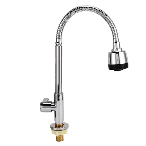 Kitchen Faucet Rotated 360 Degrees Adjust Water Volume Easy Install Rustproof Pull-Down Kitchen Faucet Copper Vertical Universal
