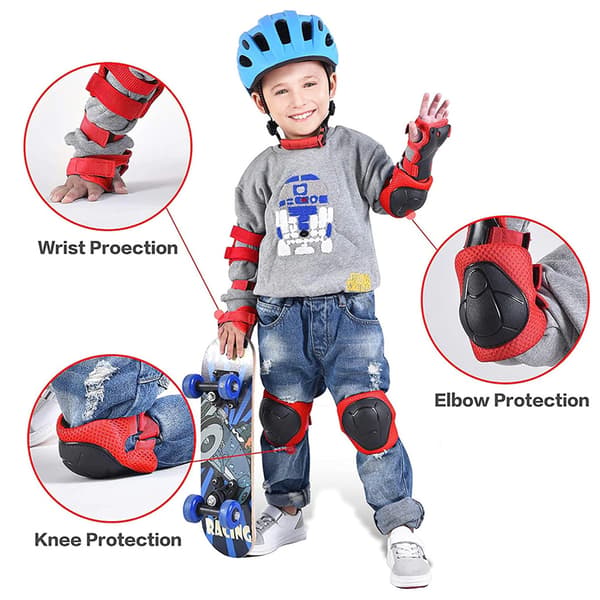 Safety Set for Young Athletes, Durable and Comfortable Protective Gear, Includes Adjustable Knee, Elbow, and Wrist Pads for 3-8 Year Olds