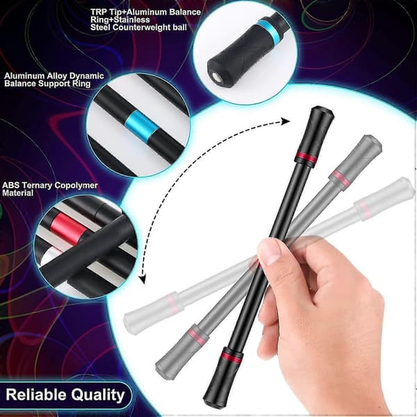 4 Pieces Pens Rotating Finger Pen Detachable Spinning Mod Reduced Pressure Game for Office School