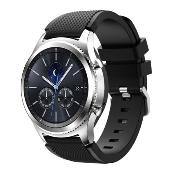 Velegnet til Samsung Gear S3 Frontier silikonebånd - sort