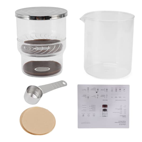 300ml Heat-Resistant Coffee Tea Brewer Dripper with Speed Control for Iced Coffee Brewing Home Office Cafe Use