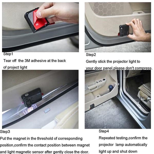 Universal Wireless LED Car Door Shadow Projector Lights