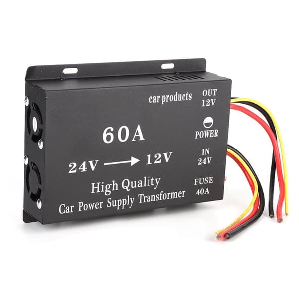 720 W 60 A 24 V - 12 V auton DC-tehon alennusmuunninsovitin