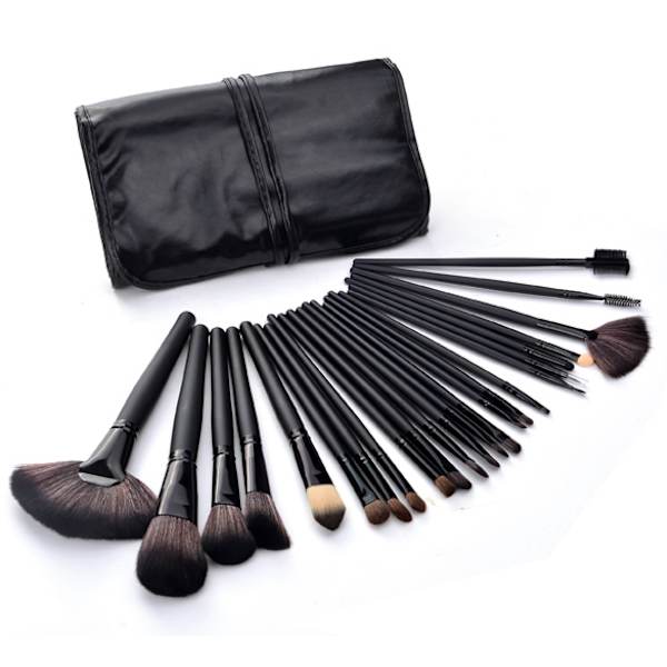 24-pack Makeup Brushes / Makeup Brushes in Leather Case