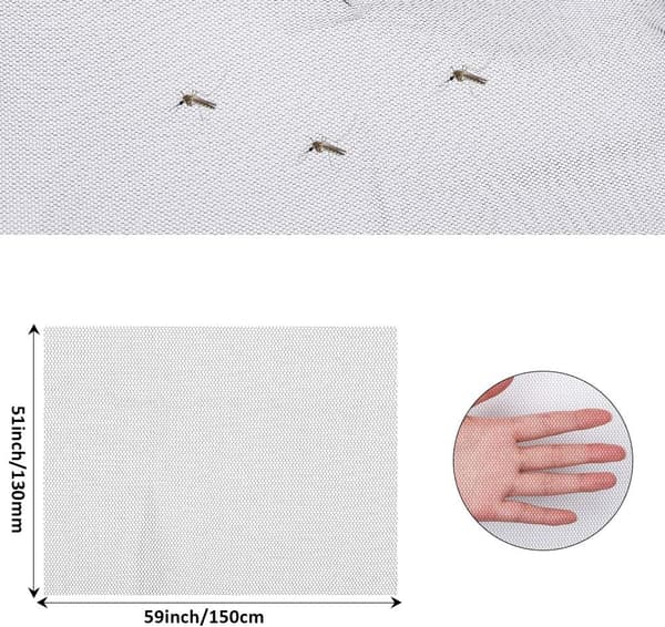 Window Mosquito Net 4-pack, Mosquito Net with 4 Self-Adhesive Strips