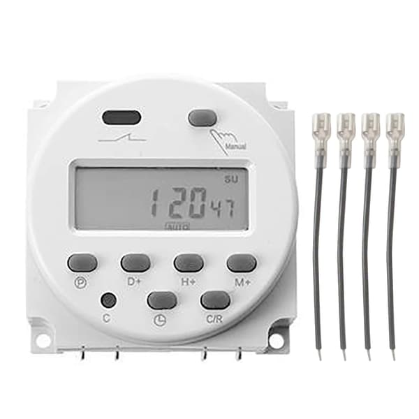 Digital Timer Mikrodatamaskin Tidskontrollbryter med LCD-skjerm CN101A DC12V 4 Kabler