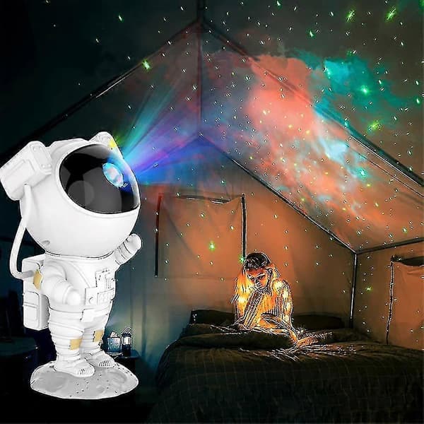 Nattlampe - Stjerneprojektor med LED-lampe - Astronaut