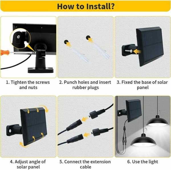 Solar Lights Outdoor - Double Head, 50W, 5.5V, 1 pc