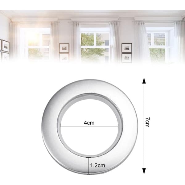 Plastgardinringar 40 mm Gardinringar Ringar för silvergardinringar – för badrum, sovrum