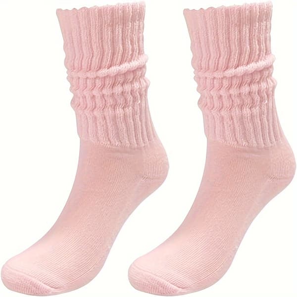1/3 par lange høst- og vinterstrømper for jenter, strikkede strømper 1 Pair Black