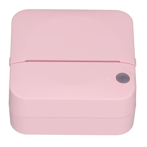 Mini Printer 200DPI Thermal Paper Ergonomic Design Rechargeable Battery Safe Stable Portable Printer for Home Office Pink