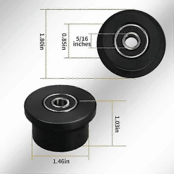Total Gym Replacement Wheels/Rollers - 4-pack for Models 1000 to 1900, Supreme, Gold_Surprise Gifts