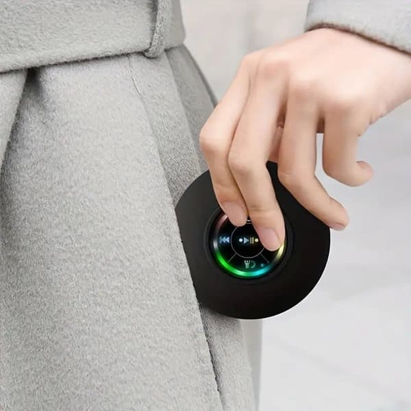 Portable Wireless Speaker with Suction Cup, Mini Bluetooth Waterproof Speaker with RGB LED White