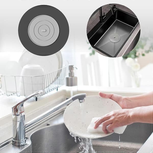 4-pak Silikone Badekarprop, Flad Sugeprop til Vask, Badekarprop Afløbsprop til Køkken, Badekar og Bryggers