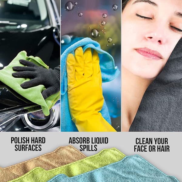 [3-pack] Mikrokuituiset puhdistusliinat autoille 40*40 cm Suppl