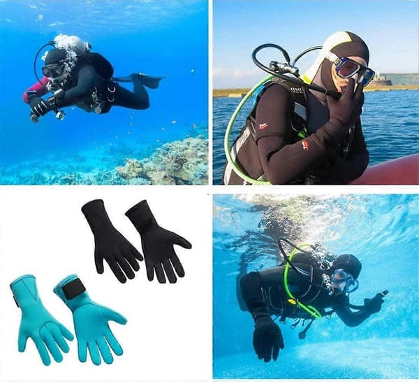 Professional 3mm Diving Gloves Anti-Scratch Neoprene Wetsuit Gloves Double Layer Stretch Scuba Gloves Swimming, XL