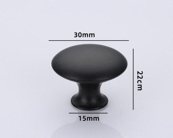 10 Pcs Matte Black Drawer Knobs, Cabinet Handles, Drawer Pulls, Dresser Knobs, Drawer Knob Set, Cabinet Handles, with Round Top, 30mm Knob