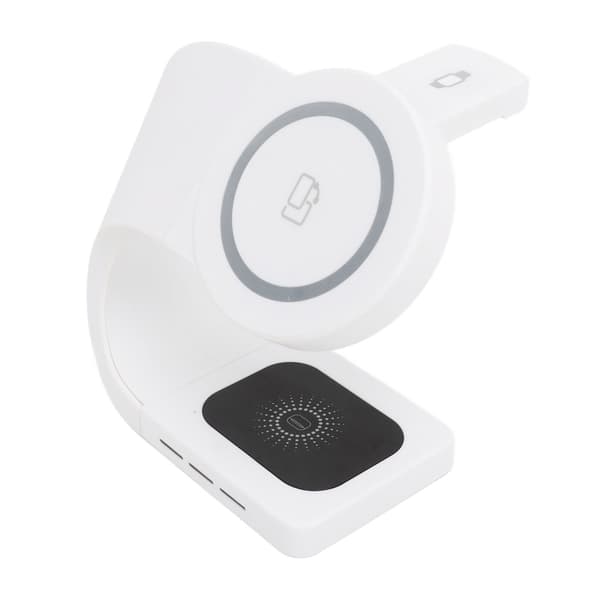 15W Hurtig Trådløs Magnetisk Ladestation til Telefoner, Ure, Høretelefoner