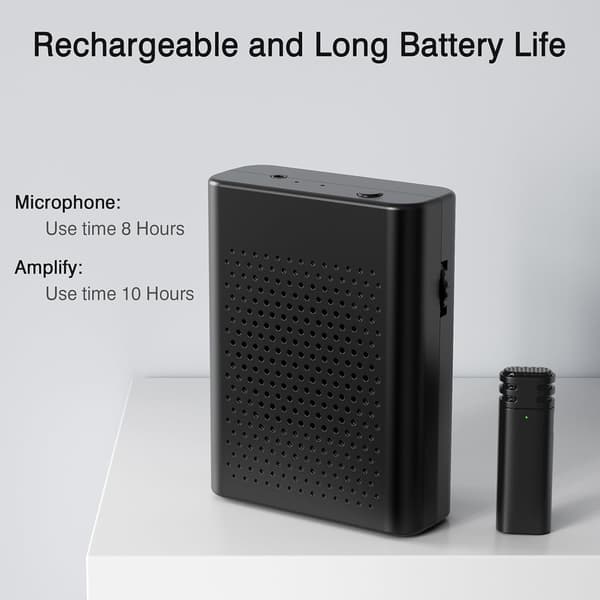 2025 Latest Model Wireless Voice Amplifier with Wireless Lavalier Lapel Microphone, PA System, Portable Speaker and Wireless Omnidirectional