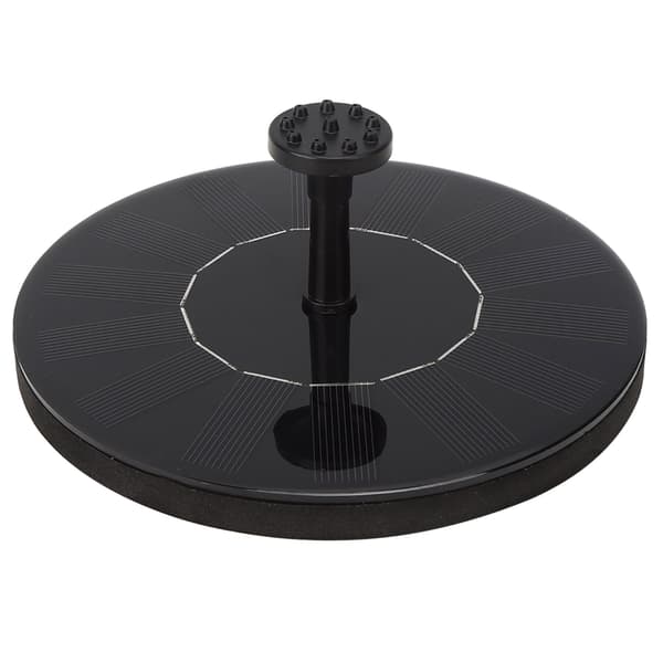Solar Water Pump Anti-clogging Brushless DC Black Double Filter Removable Adjustable Flow