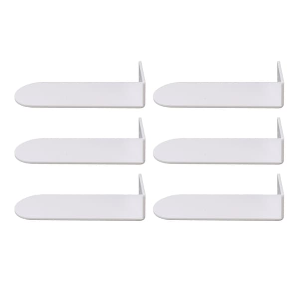 6 Pcs Floating Shoe Shelves 20 cm Long Acrylic Shoe Display for Shoe Collection White
