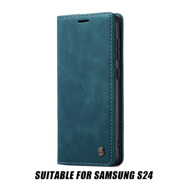 CaseMe Slim Wallet Case for Samsung Galaxy S24 Plus Blue