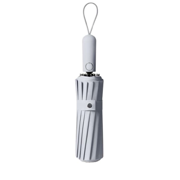 Fully Automatic Umbrella with 48 Ribs: Stormproof and Wind-Resistant Construction for Double Protection Grey
