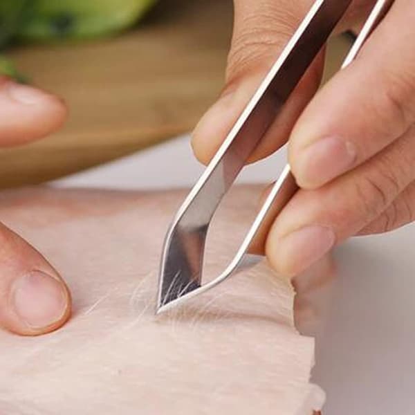 Fiskpincett i rostfritt stål – slitstark, kompakt – 2-pack