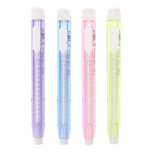 Creative Mechanical Pencil Shape Eraser Retractable Office School Supplies Su