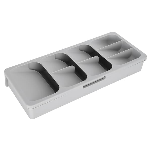 Gray Multi-Layer Kitchen Utensil Organizer for Knives, Forks, and Spoons