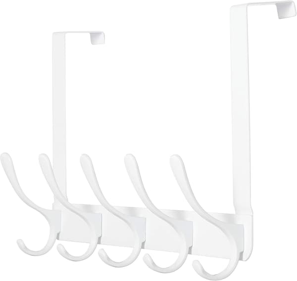 Oven oven, 5 hooks for clothes, towels, jacket (white)