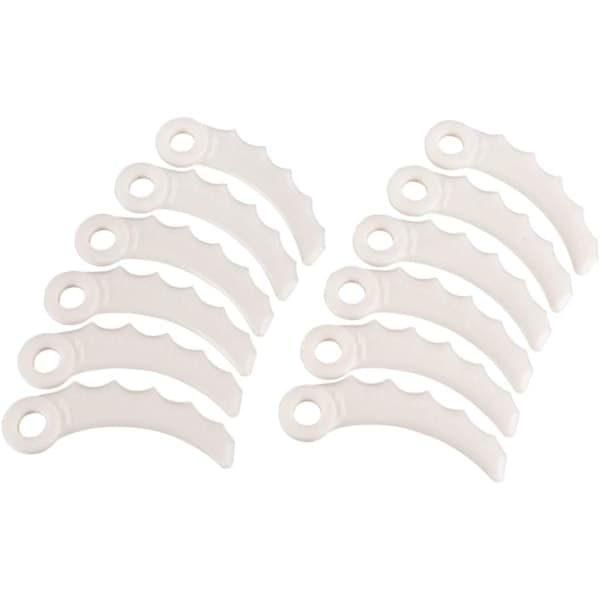12-pakning Kompatibel med Makita gresstrimmer 198426-9 plastkniver gresstrimmer erstatningskniv nylon