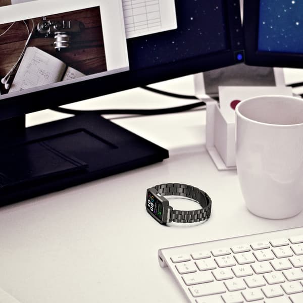 Rustfrit stålarmbånd til Huawei Band 10/9/8 Sølv